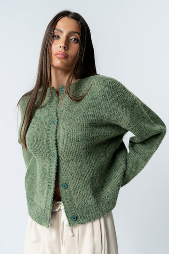 Russel Oversized Sweater in Green - FINAL SALE