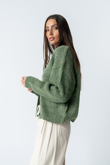 Russel Oversized Sweater in Green - FINAL SALE
