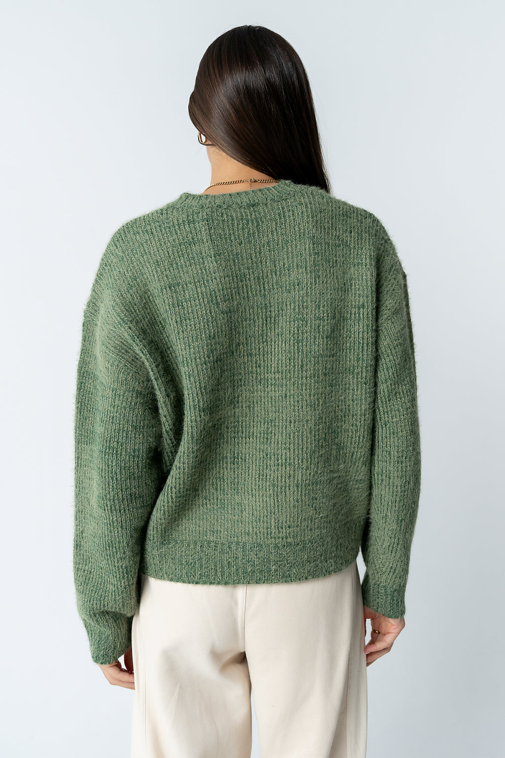 Russel Oversized Sweater in Green - FINAL SALE