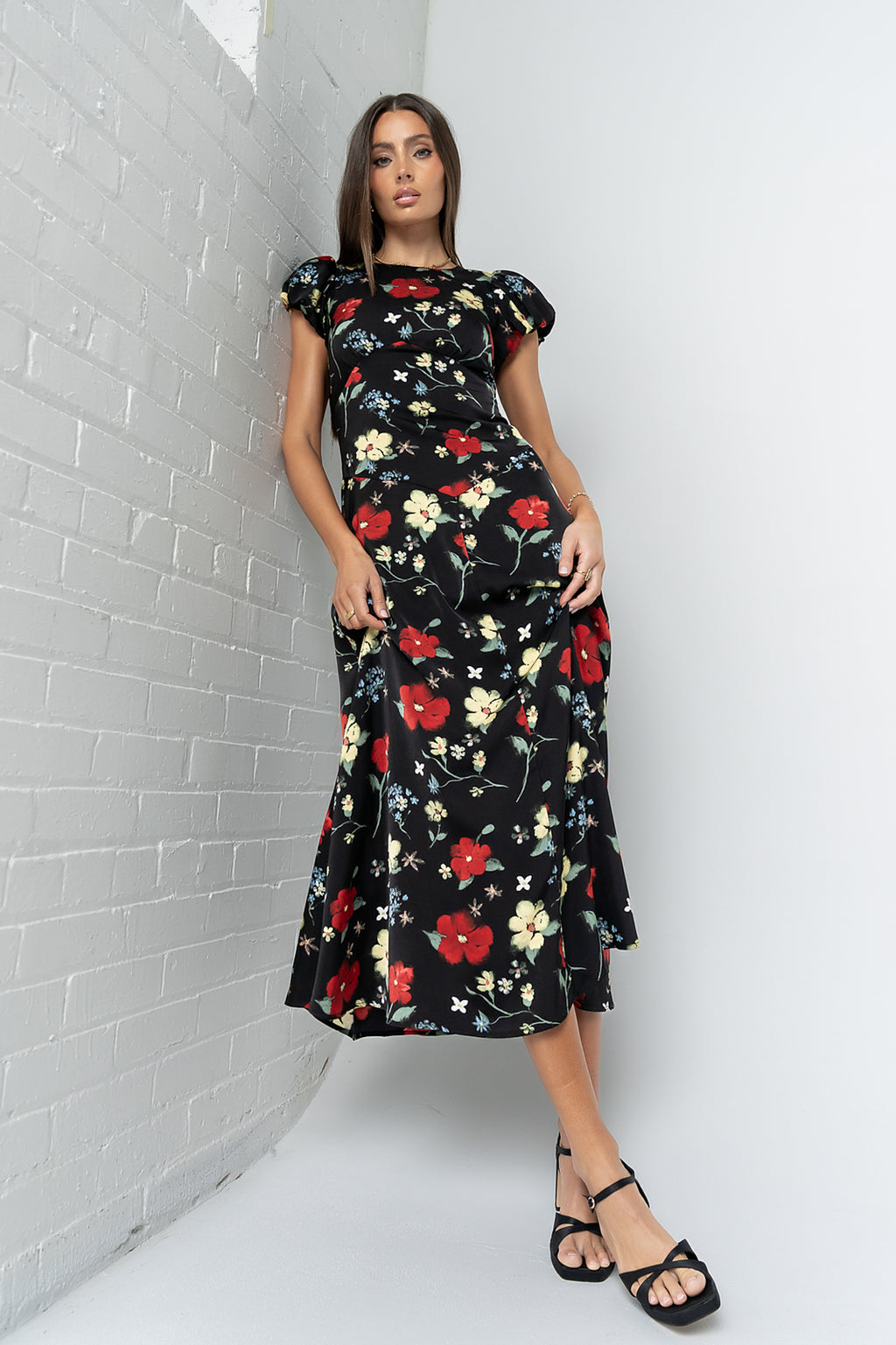 Jenna Floral Maxi Dress in Black Jenna Floral Maxi Dress in Black