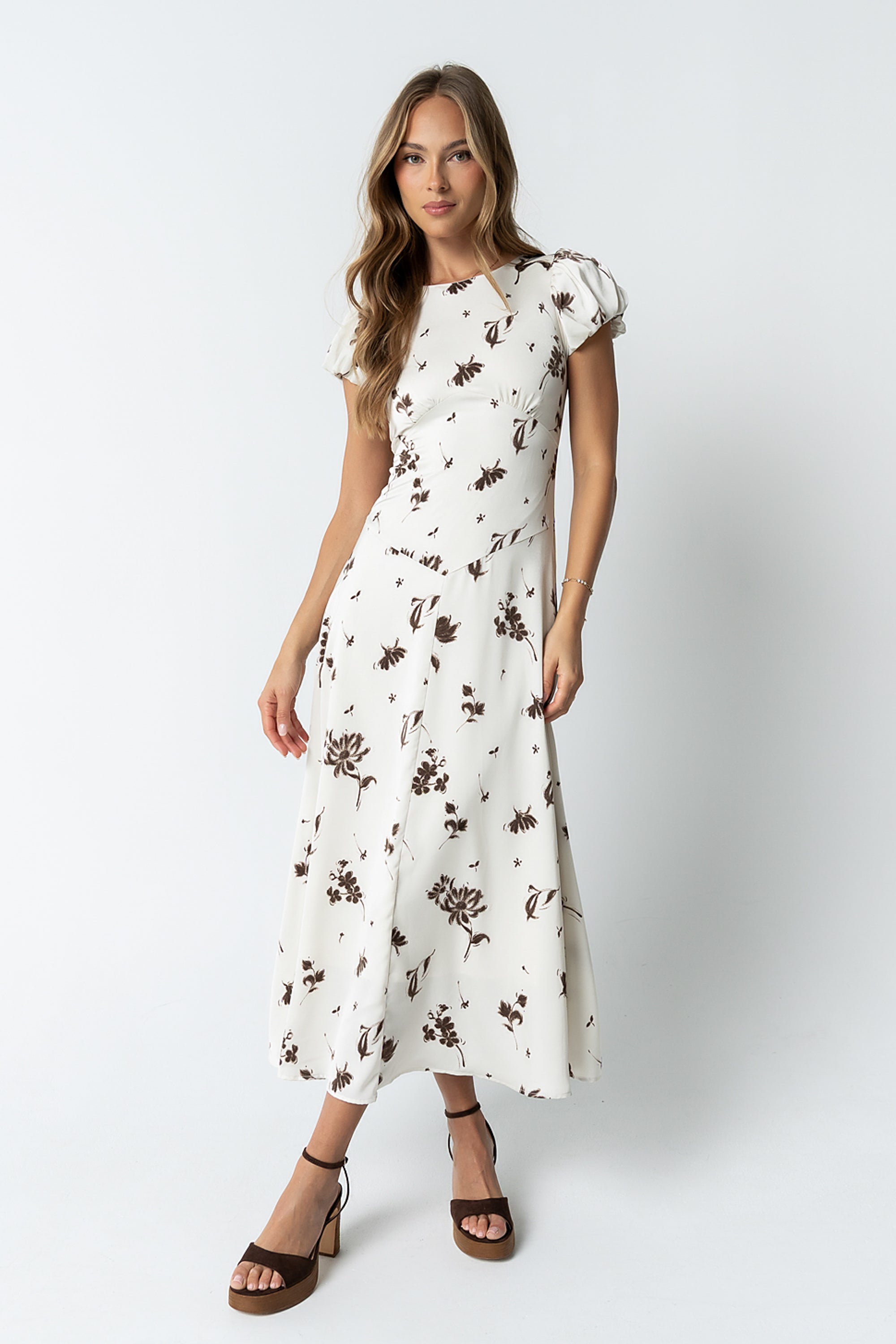 jenna maxi dress Jenna Floral Maxi Dress in Off White