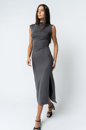 Brandi Maxi Dress in Charcoal