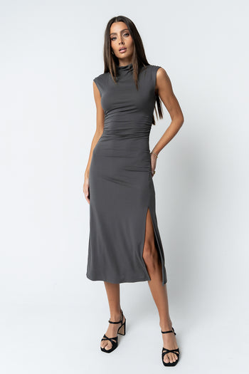 Brandi Maxi Dress in Charcoal