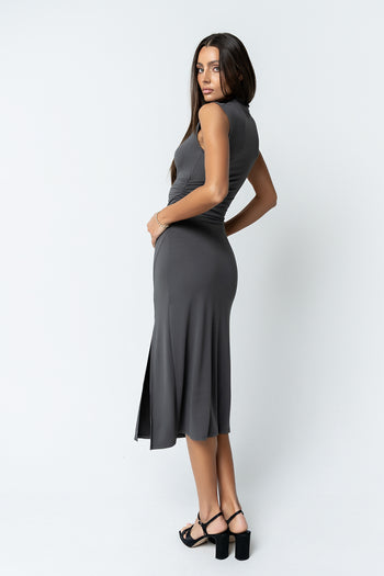 Brandi Maxi Dress in Charcoal