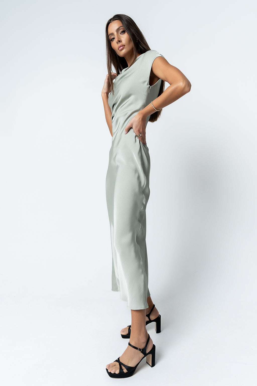 Korri Satin Maxi Dress Korri Satin Maxi Dress