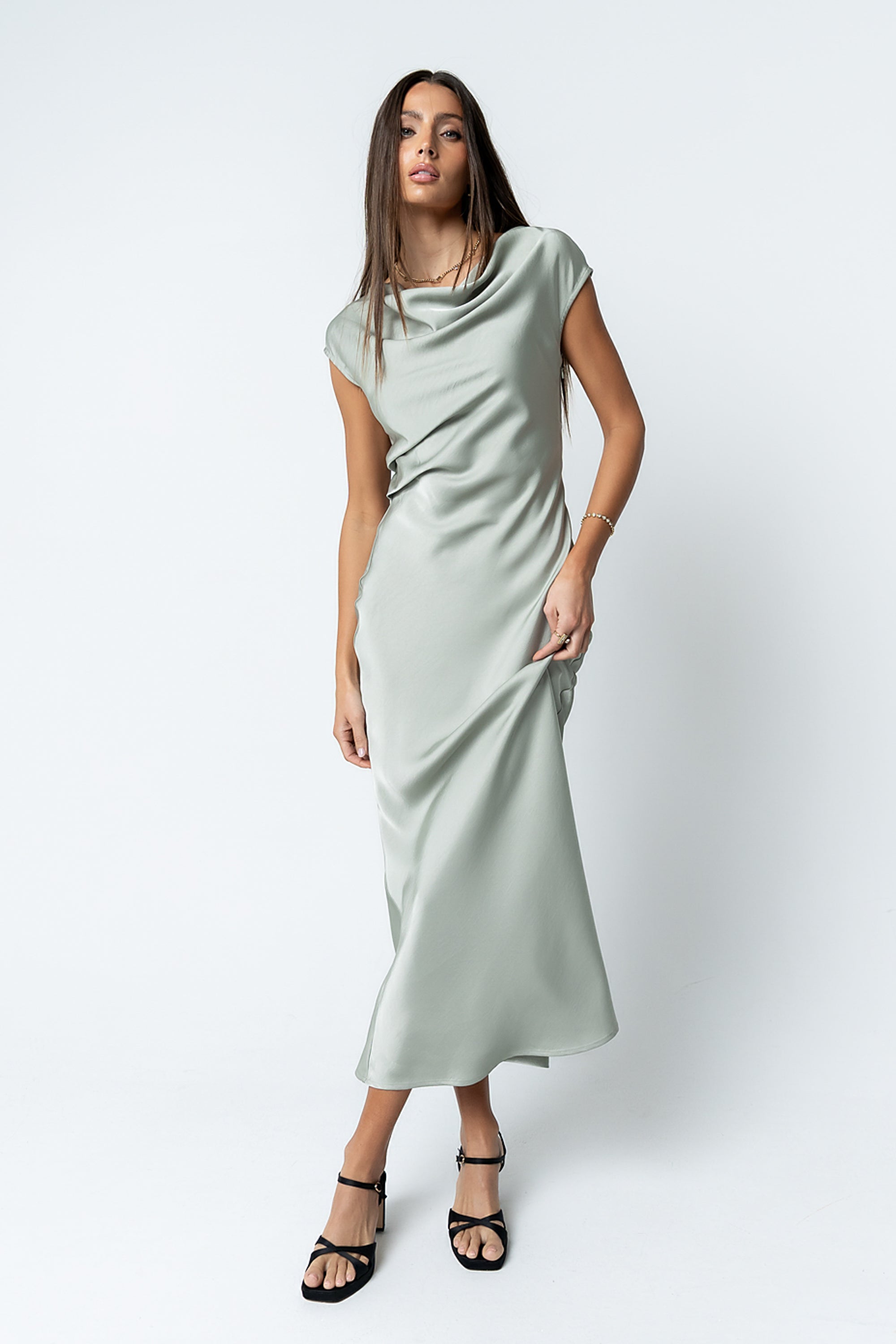 Korri Satin Maxi Dress Korri Satin Maxi Dress