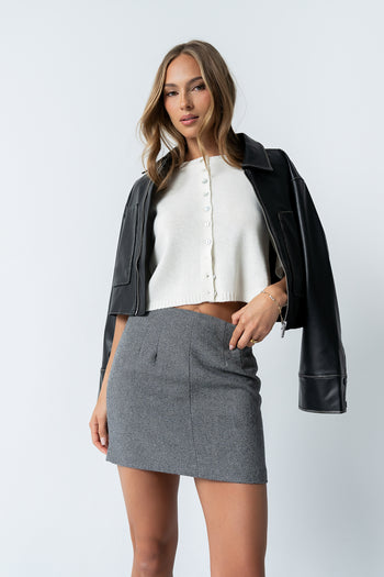 Trinity Mini Skirt in Grey