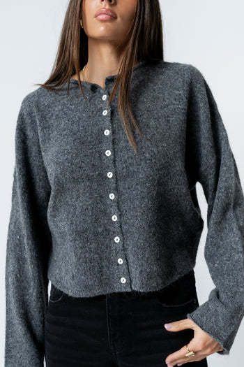 Maci Cardigan in Charcoal