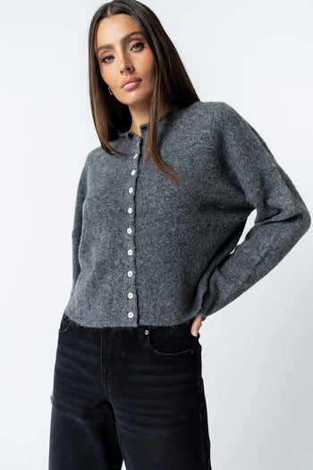 Maci Cardigan in Charcoal