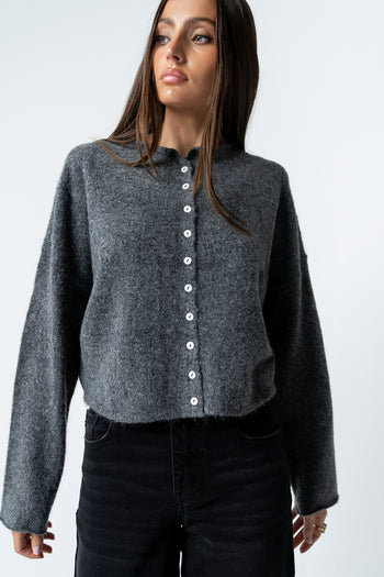 Maci Cardigan in Charcoal