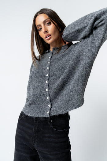 Maci Cardigan in Charcoal