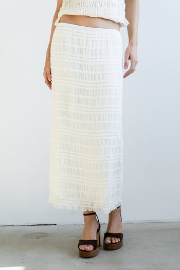Marcus Chiffon Maxi Skirt in Cream