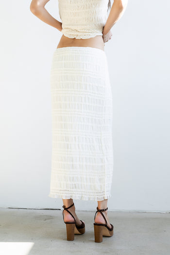 Marcus Chiffon Maxi Skirt in Cream