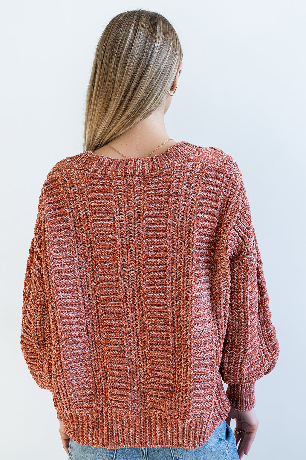 Brett Oversized Cardigan in Brick - FINAL SALE