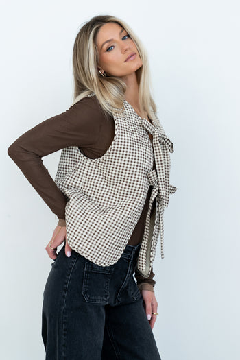 Vanessa Gingham Vest - FINAL SALE