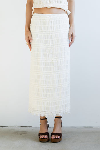 Marcus Chiffon Maxi Skirt in Cream