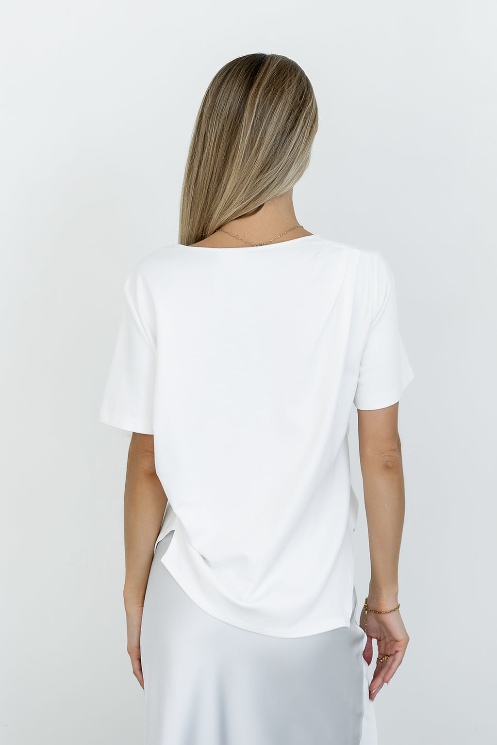 Stan Ruched Top in White - FINAL SALE