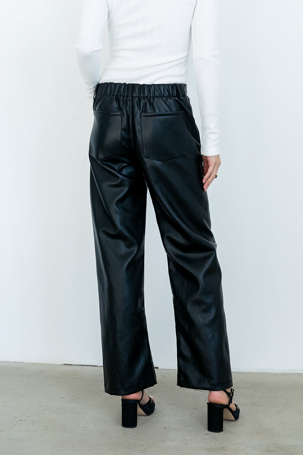 Priya Vegan Leather Wide Leg Pants - FINAL SALE