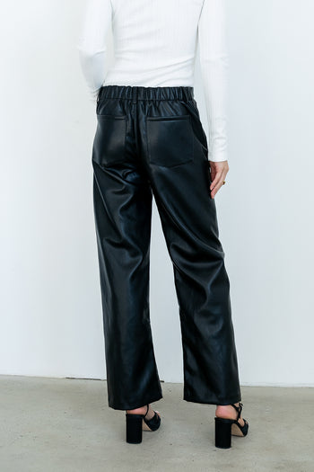 Priya Vegan Leather Wide Leg Pants - FINAL SALE