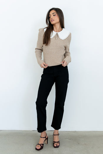 Reya Straight Leg Jeans in Washed Black