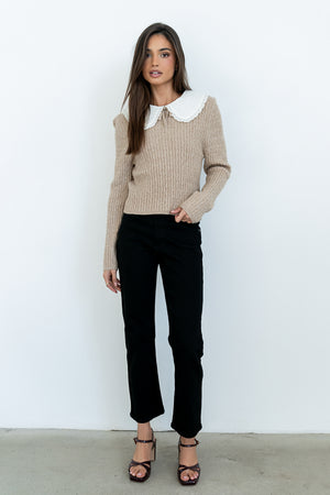 Reya Straight Leg Jeans in Washed Black