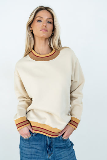Marie Oversized Sweatshirt in Bone - FINAL SALE