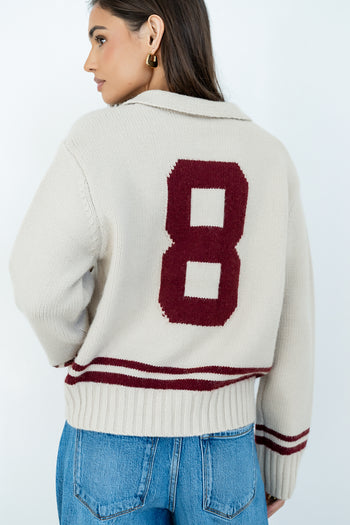 Polly Knit Jacket in Oatmeal - FINAL SALE