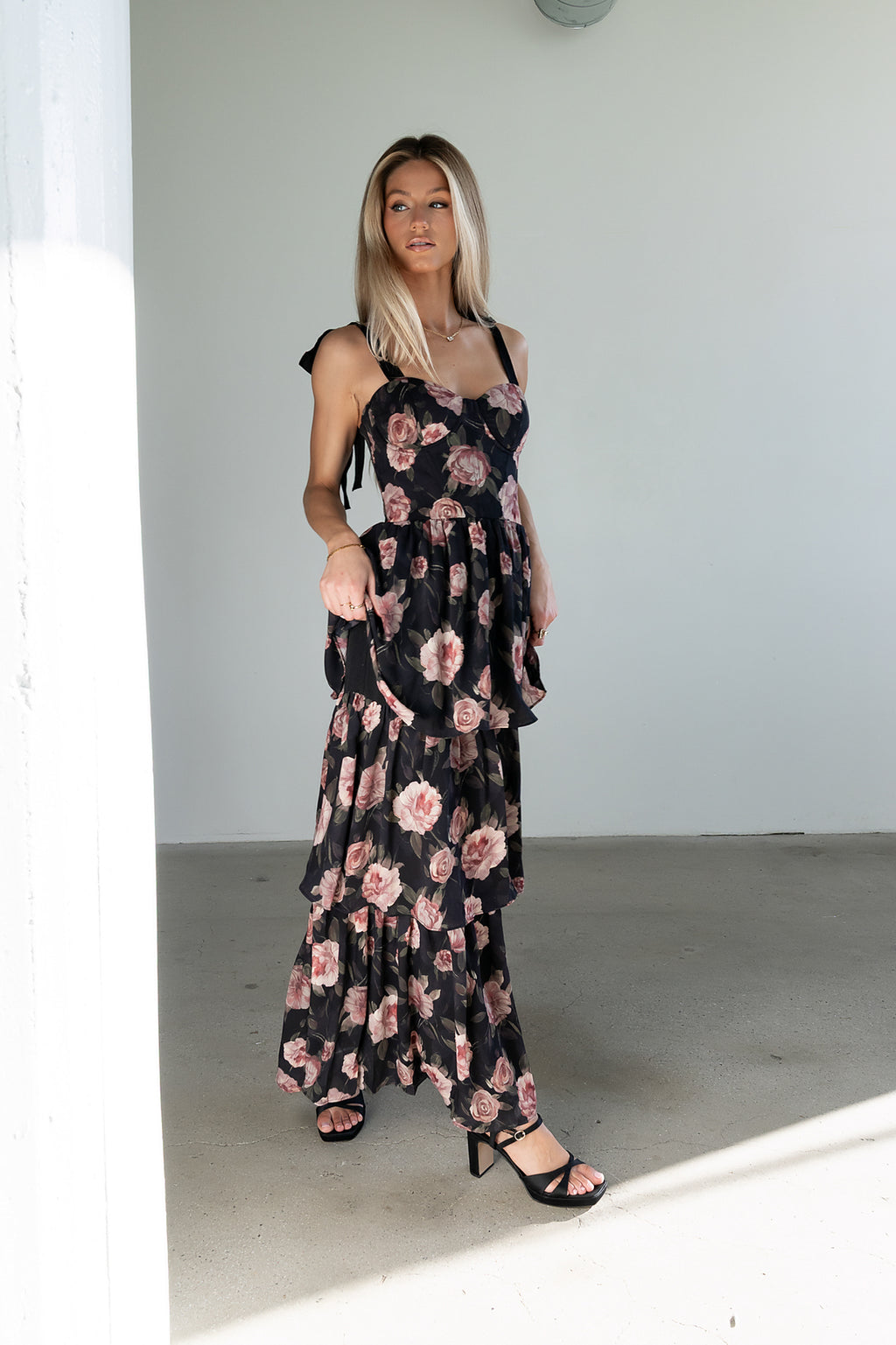 Cashe Ruffle Maxi Dress