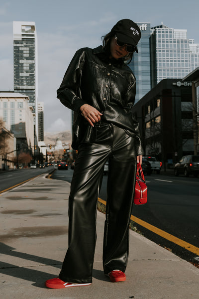 Dayna Vegan Leather Pants