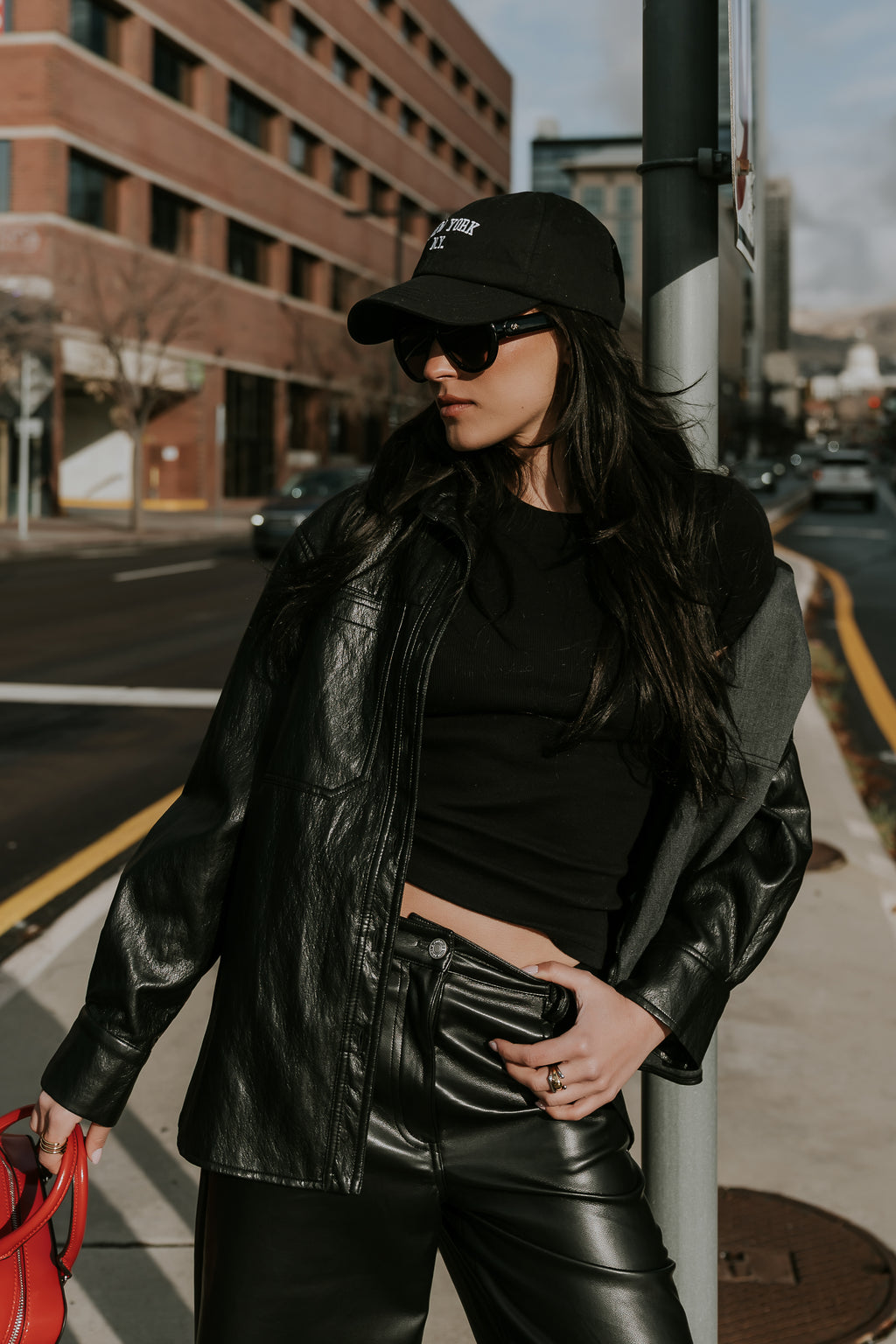 Bruno Vegan Leather Shacket - FINAL SALE