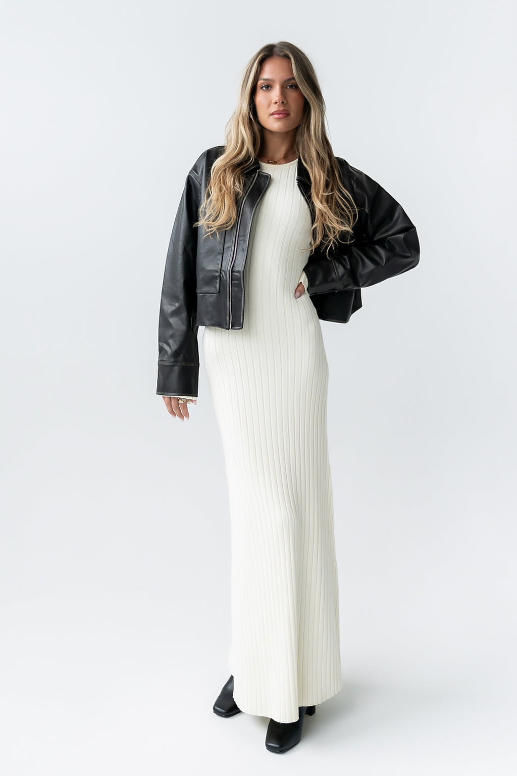 Jaymie Vegan Leather Jacket in Black - FINAL SALE