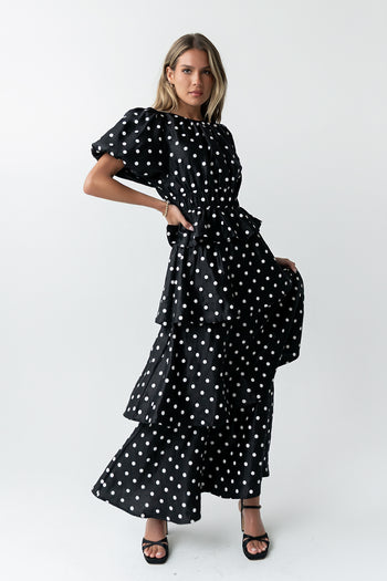 Terri Polka Dot Peplum Top - FINAL SALE