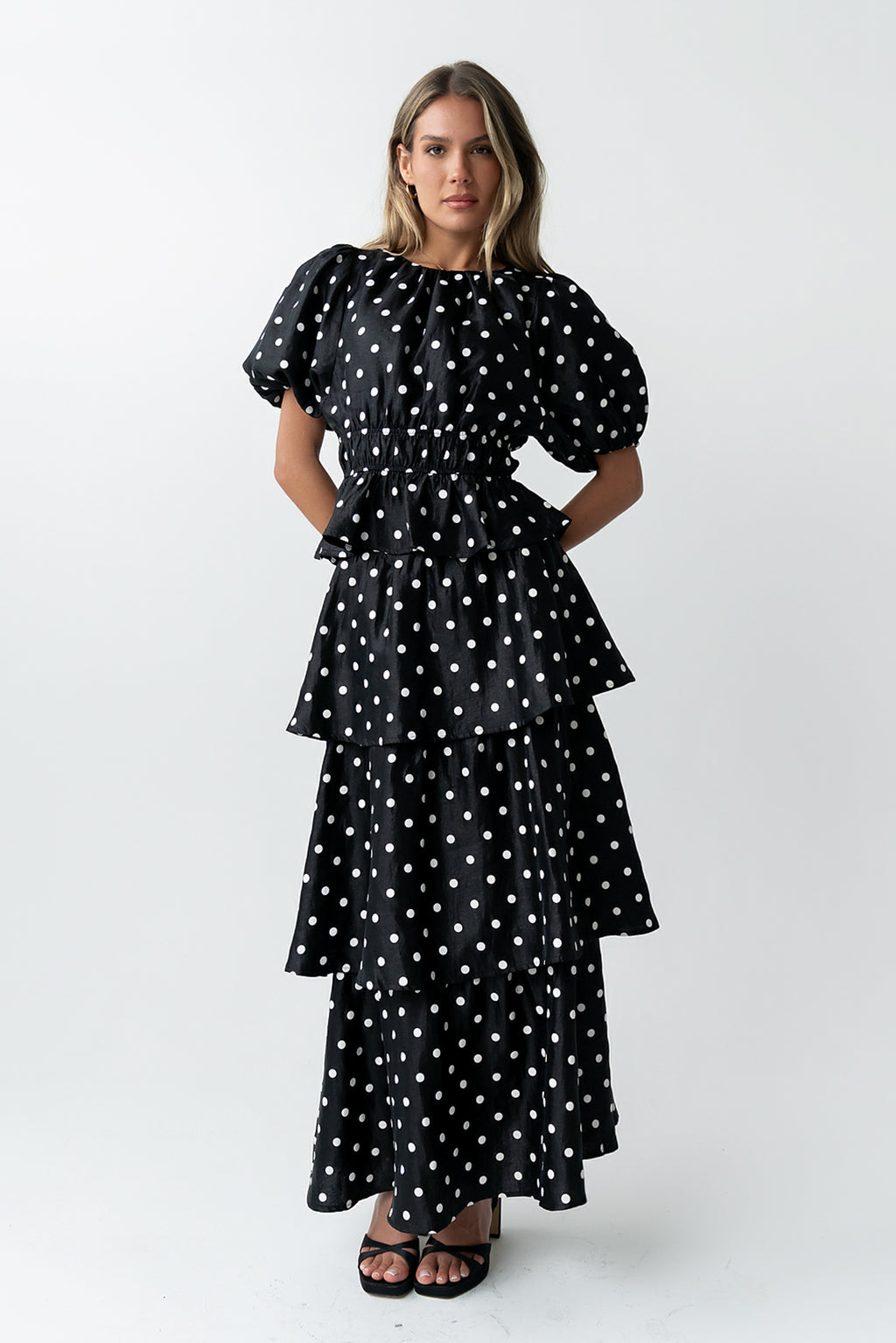 Terri Polka Dot Peplum Top