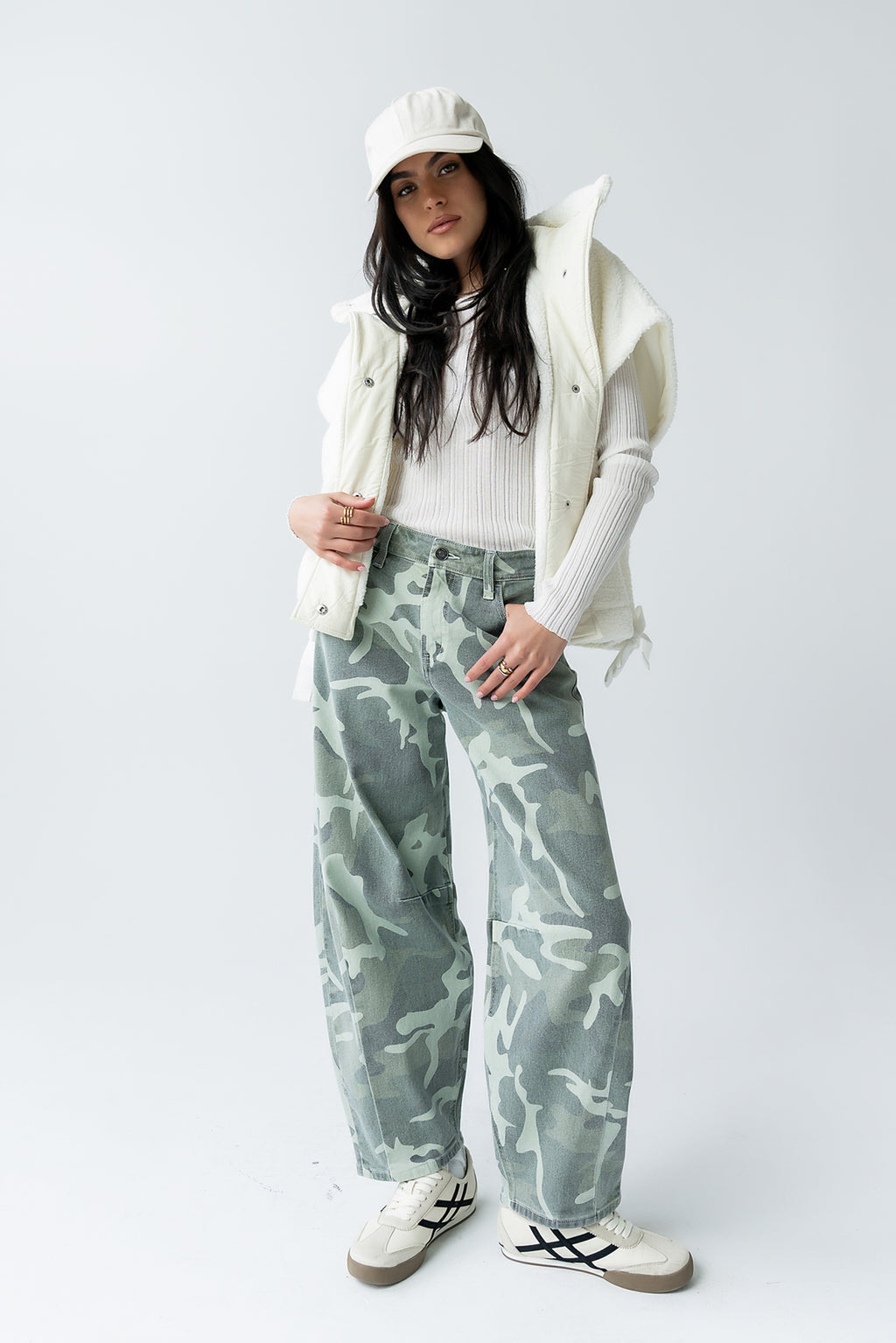 Maddison Camo Barrel Jeans - FINAL SALE