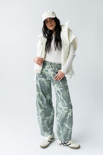 Maddison Camo Barrel Jeans - FINAL SALE