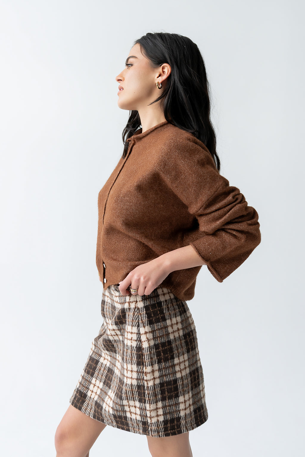 Maci Cardigan in Brown