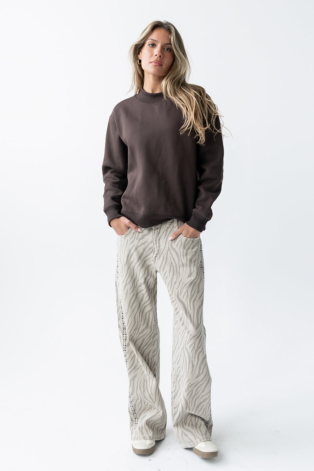 Marie Oversized Sweatshirt in Brown - FINAL SALE