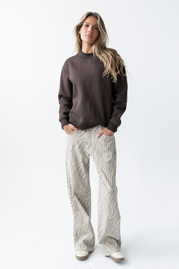 Marie Oversized Sweatshirt in Brown - FINAL SALE