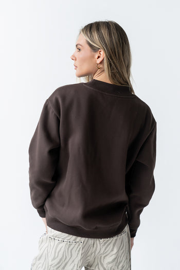 Marie Oversized Sweatshirt in Brown - FINAL SALE
