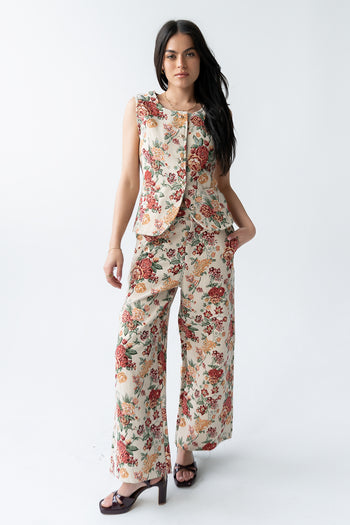 Joanna Floral Wide Leg Pants - FINAL SALE