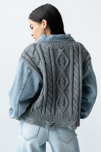 Selena Mixed Media Sweater - FINAL SALE