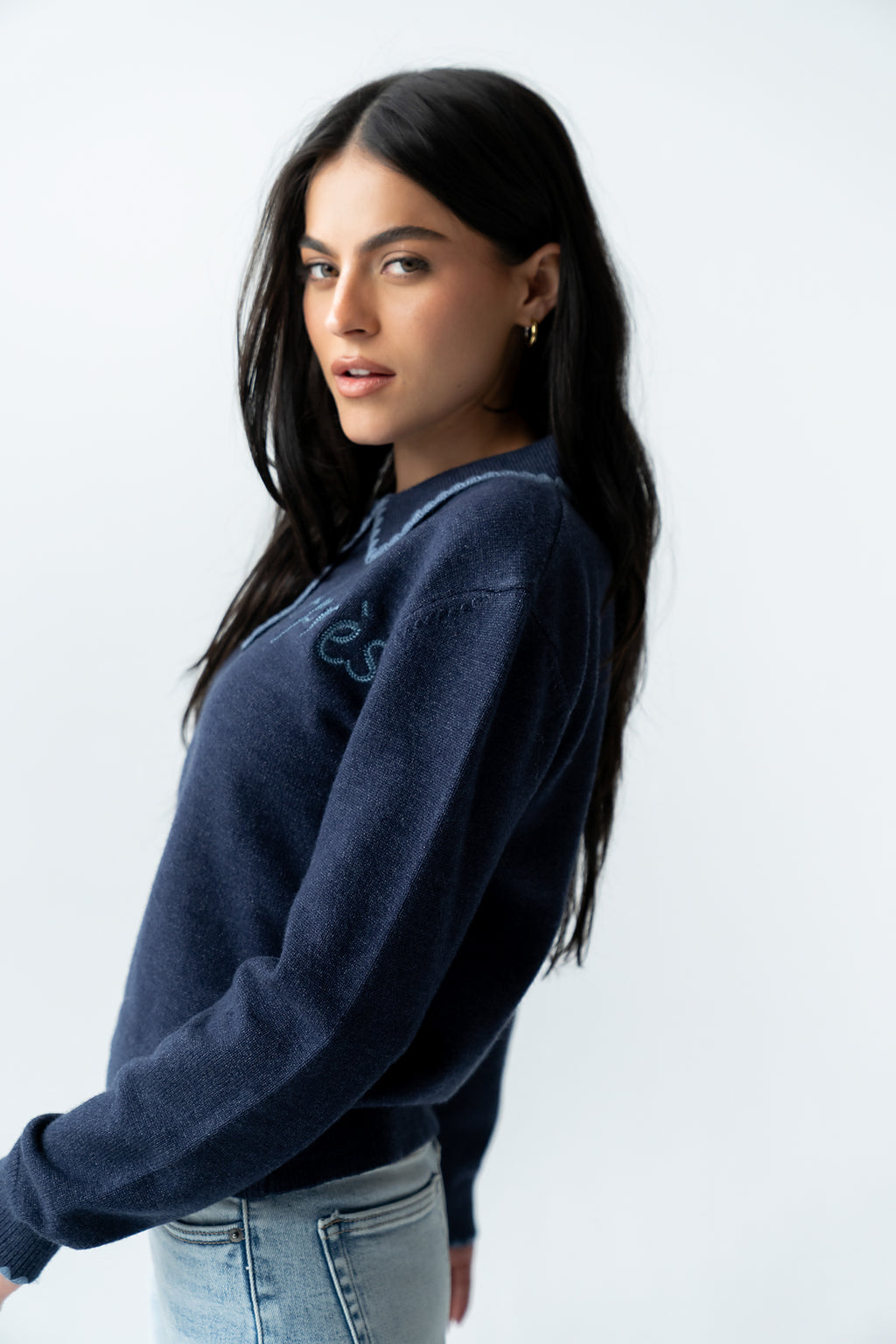 Apres Knit Sweater in Navy - FINAL SALE