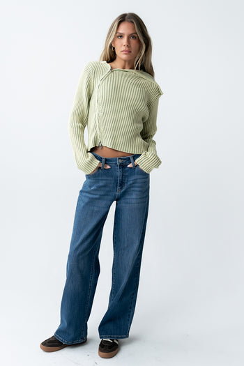 Beth Knit Jacket in Green