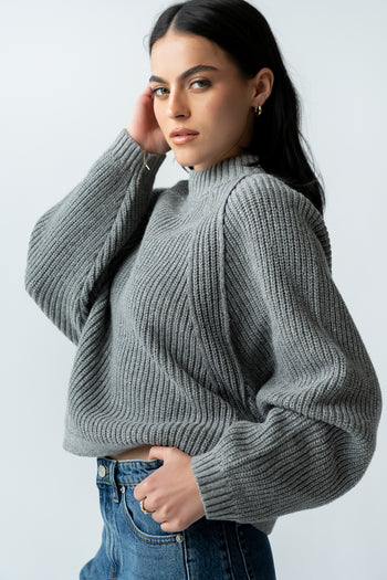 Shayla Knit Sweater in Grey - FINAL SALE