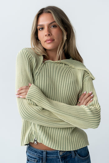 Beth Knit Jacket in Green