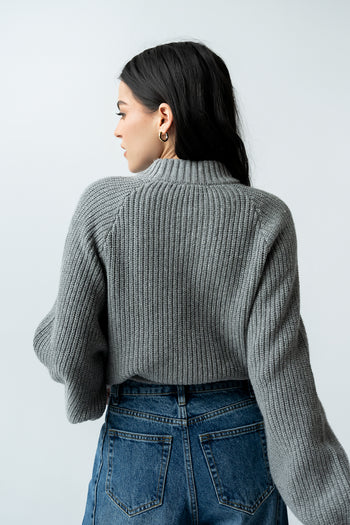 Shayla Knit Sweater in Grey - FINAL SALE
