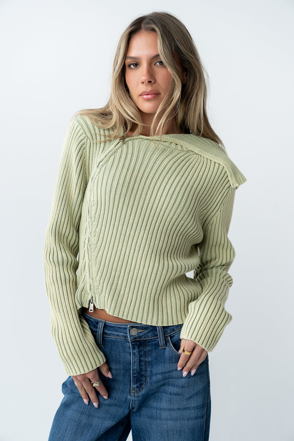 Beth Knit Jacket in Green