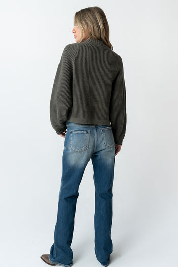 Shayla Knit Sweater in Charcoal - FINAL SALE