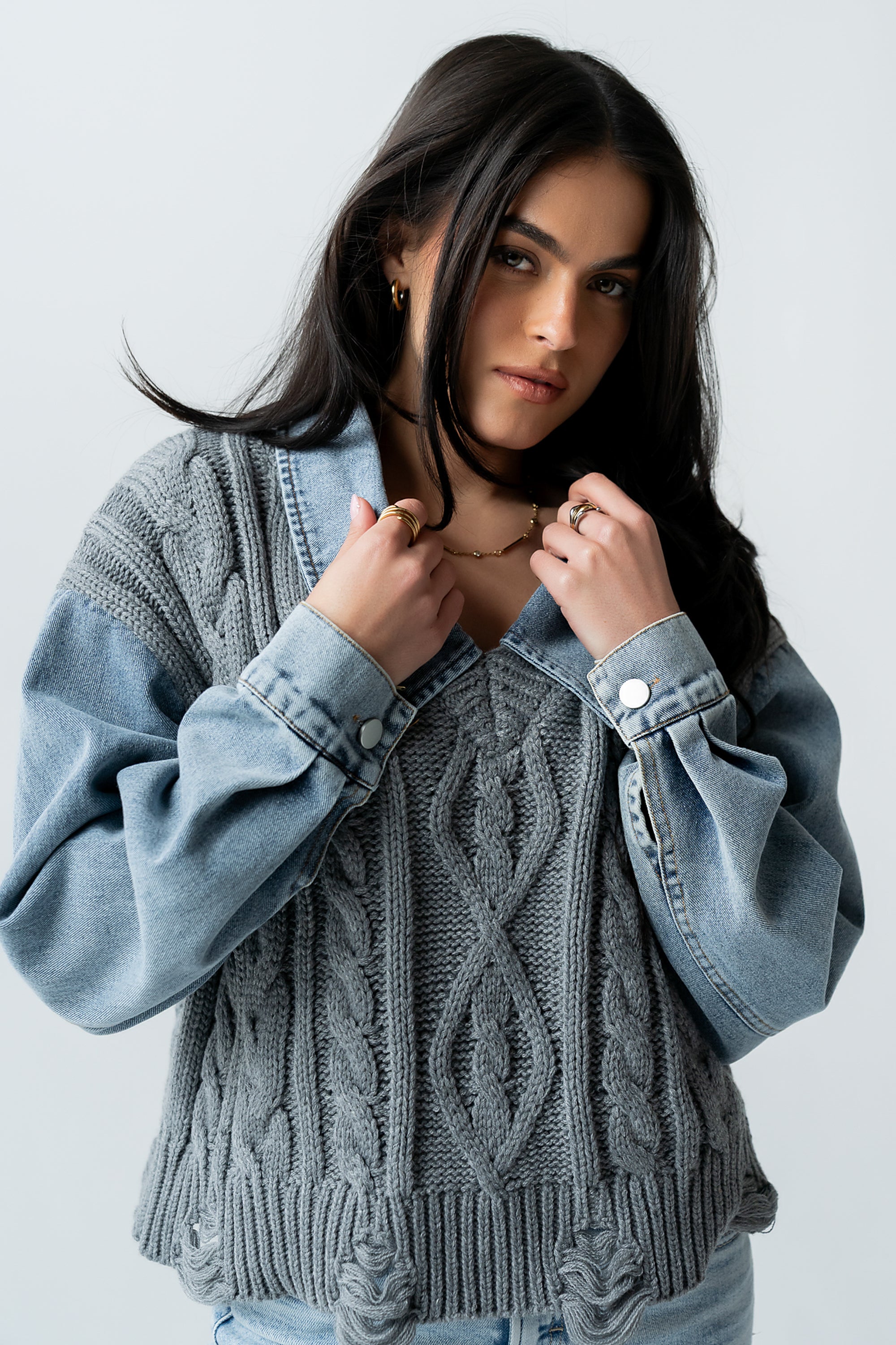 Selena Mixed Media Sweater - FINAL SALE