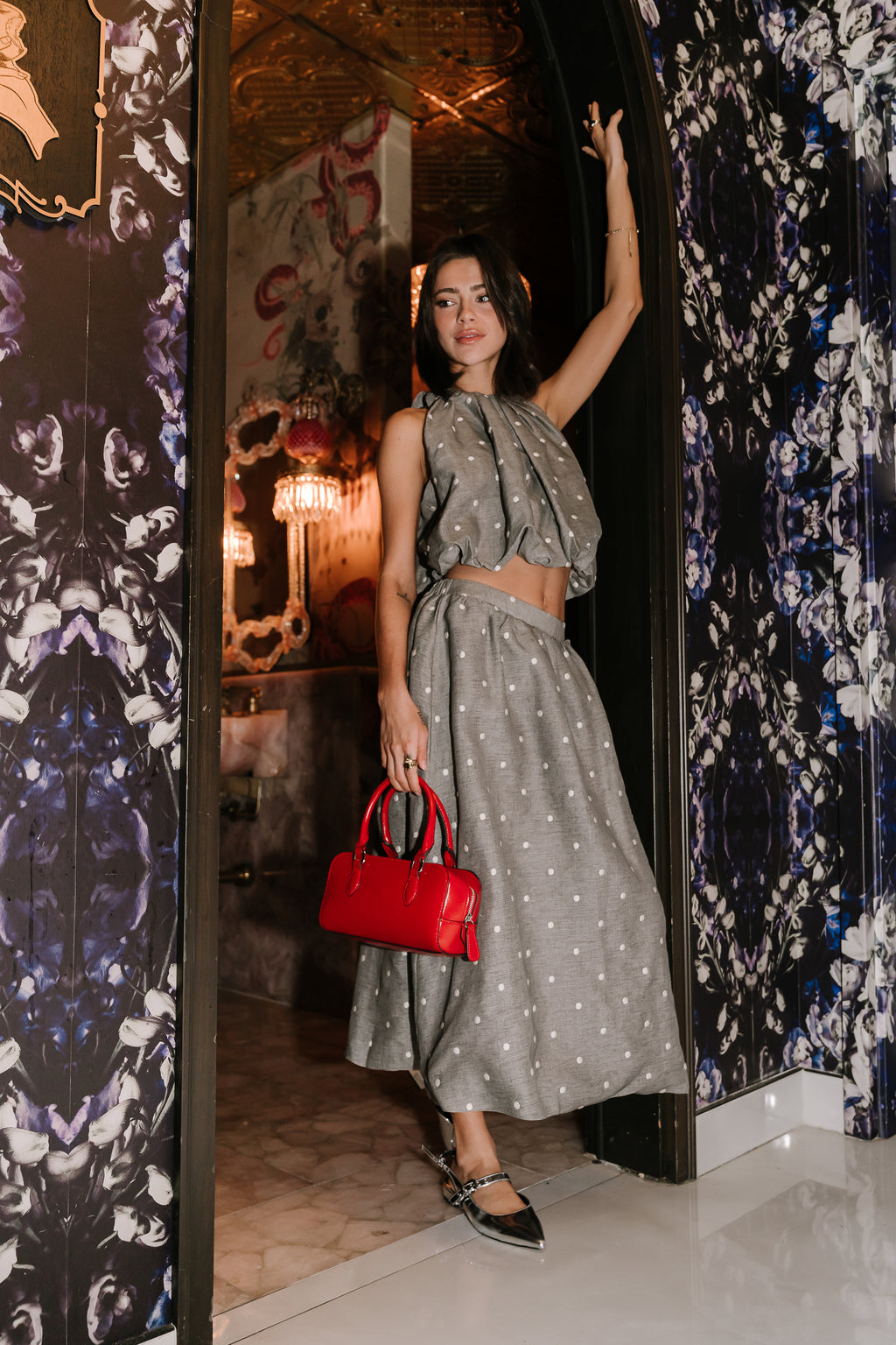 Jozie Polka Dot Midi Skirt - FINAL SALE